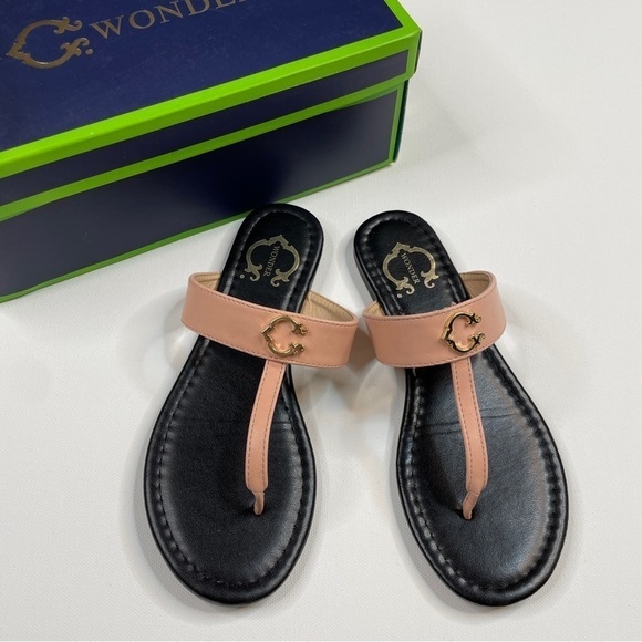 C. Wonder Women's Primrose Pink T-Strap Thong Sandals - Picture 1 of 6
